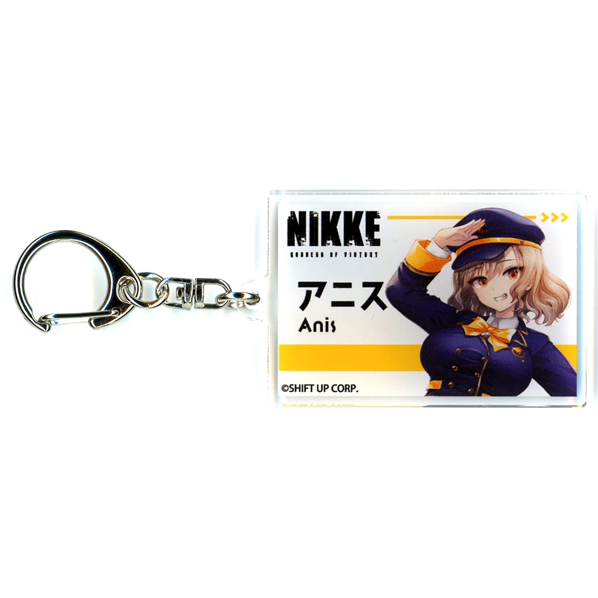 Anis Station Attendant Style Outfit Ver. Illustration GODDESS OF VICTORY: NIKKE POP UP STORE Acrylic Keychain 01 [USED]
