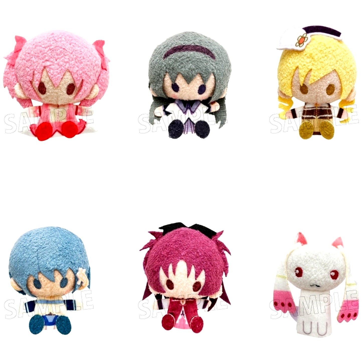 Set of 6 Puella Magi Madoka Magica the Movie Rebellion Plush Mascot [USED]