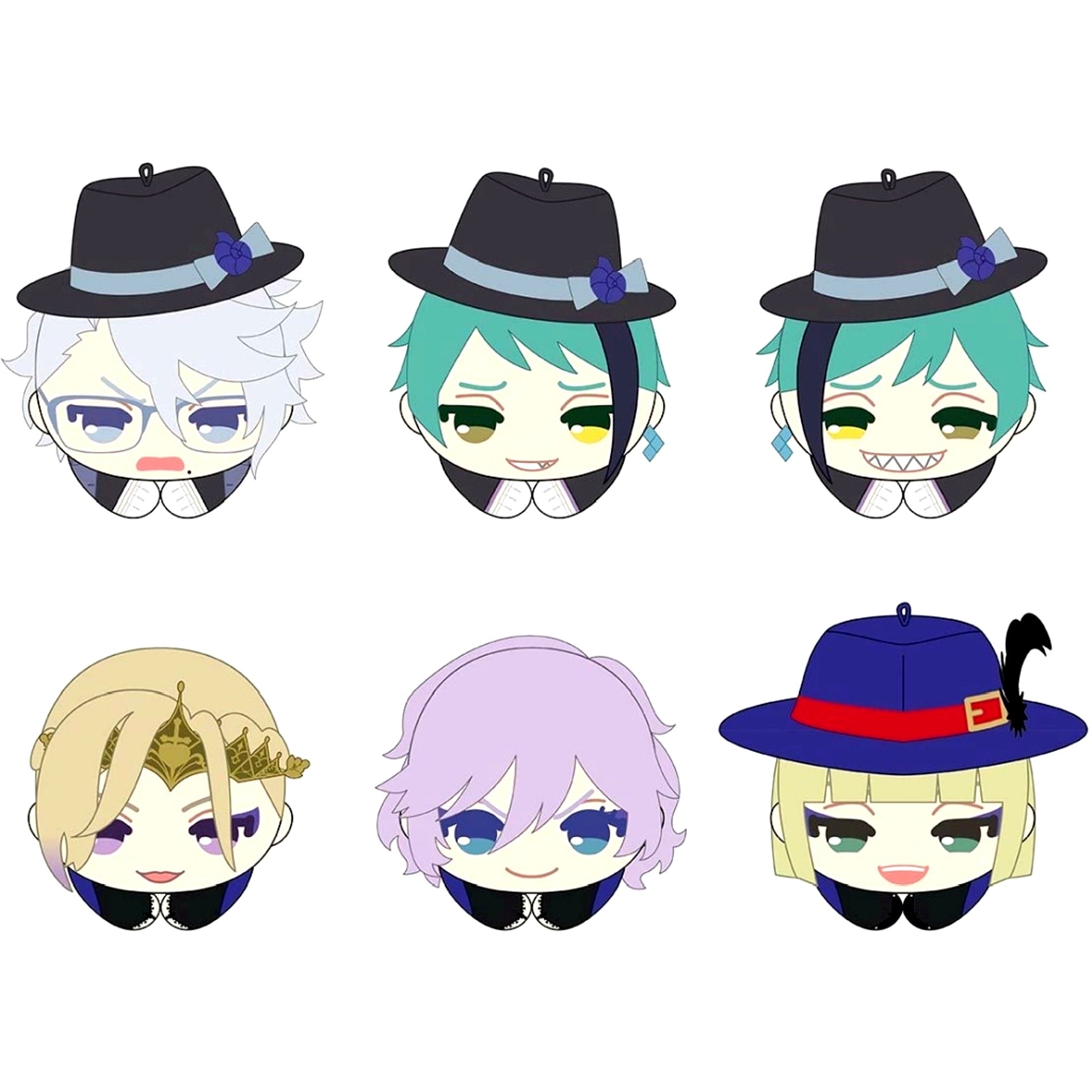 Set of 6 Disney Twisted-Wonderland Hug Chara Collection 6 [USED]