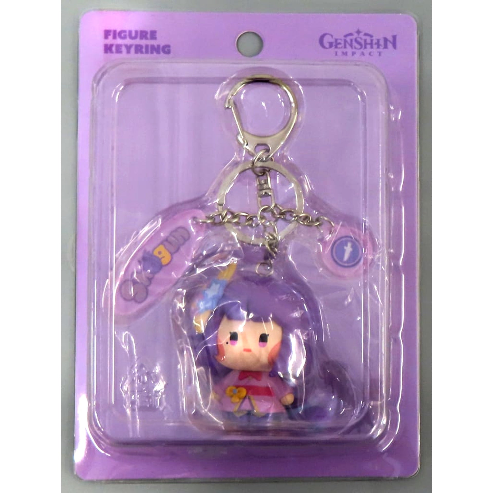 Genshin Raiden Shogun Figure Keyring Minini Pop-Up Exclusive Keychains [USED]