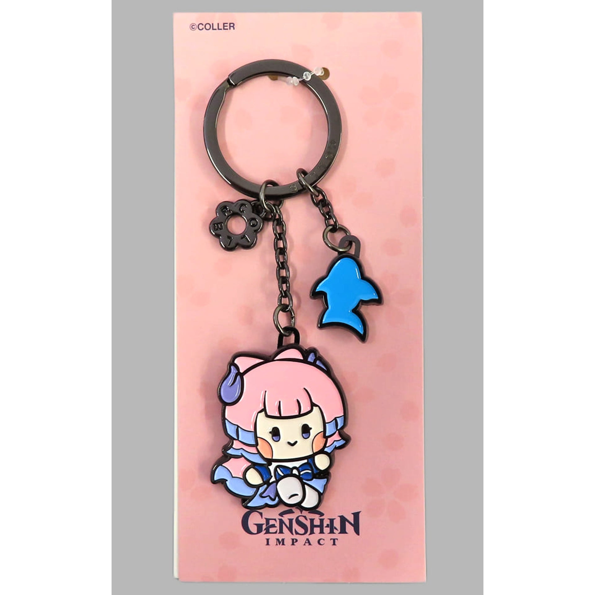 Genshin minini Sangonomiya Kokomi COLLER Metal Key Ring Pop-Up Exclusive Keychains [USED]