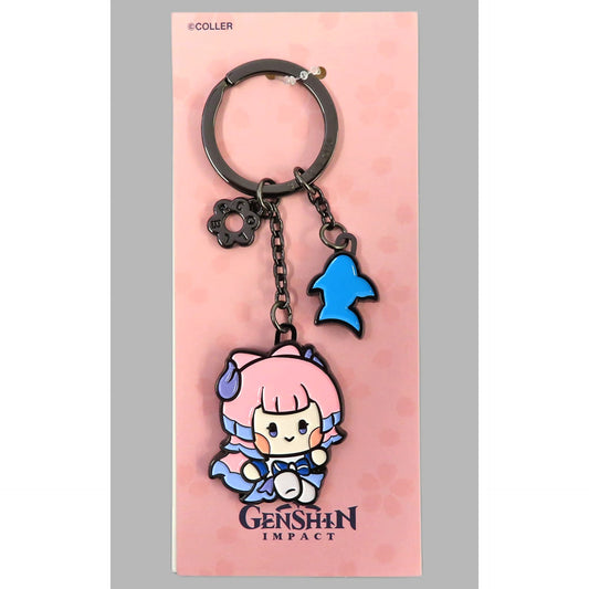 Genshin minini Sangonomiya Kokomi COLLER Metal Key Ring Pop-Up Exclusive Keychains [USED]