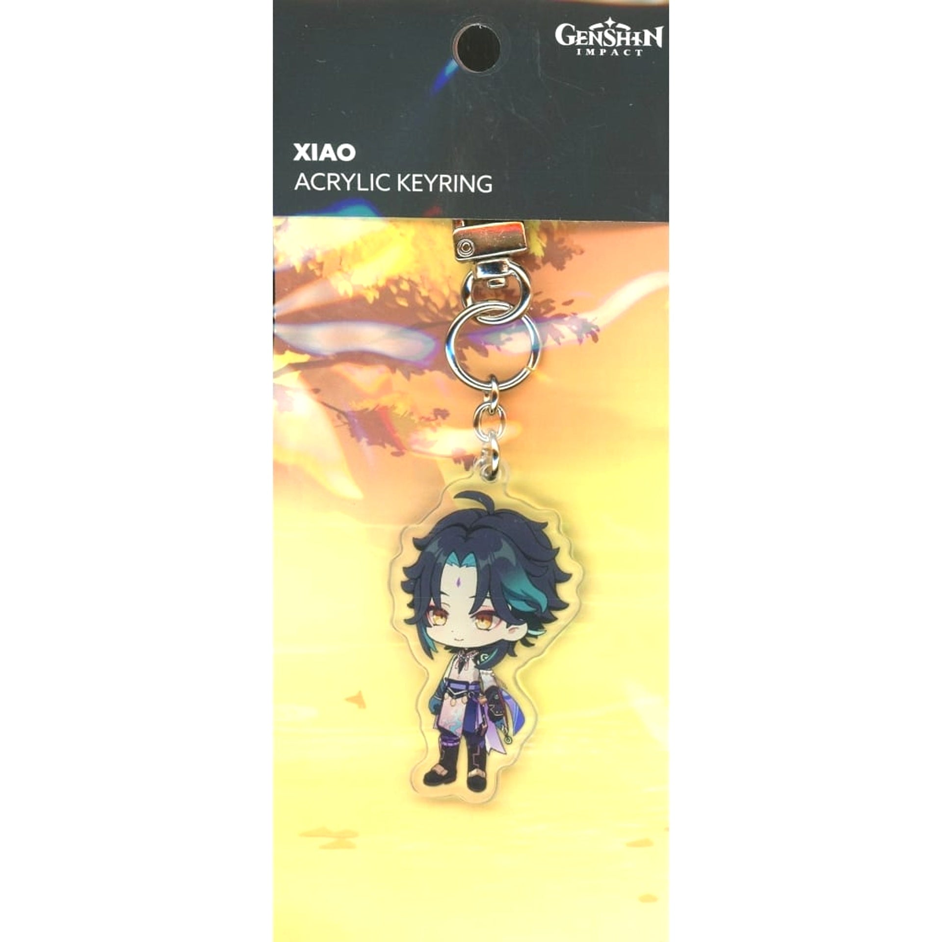 Genshin X Line Friends Xiao Chibi Chara Acrylic Keychain Keychains [USED]