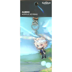 Genshin X Line Friends Albedo Chibi Chara Acrylic Keychain Keychains [USED]