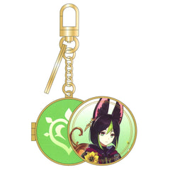 Genshin X Line Friends Tighnari Metal Ring with Mirror Keychains [USED]