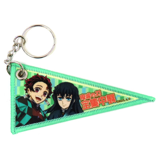 Tanjiro Kamado & Muichiro Tokito Demon Slayer Total Concentration Exhibition Swordsmith Village & Hashira Training Arc Local Pennant Style Key Charm Tokyo [USED]