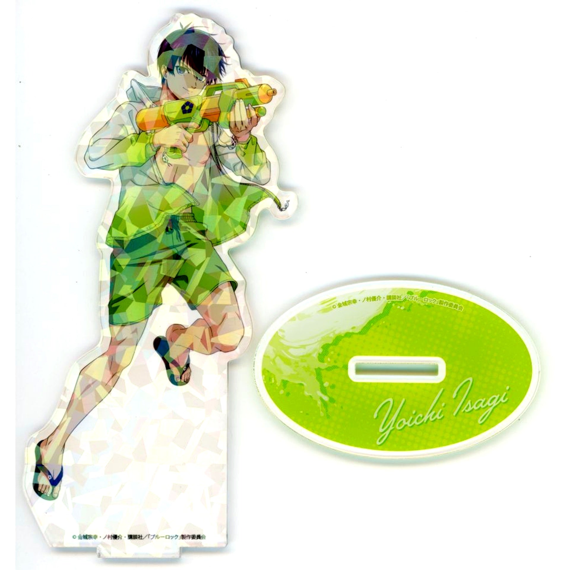 Yoichi Isagi Blue Lock eeo POP UP STORE Swimsuit Ver. Illustration Hologram Acrylic Stand [USED]