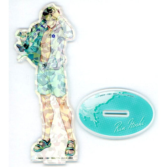 Rin Itoshi Swimsuit Ver. Illustration Hologram Acrylic Stand Blue Lock eeo POP UP STORE [USED]