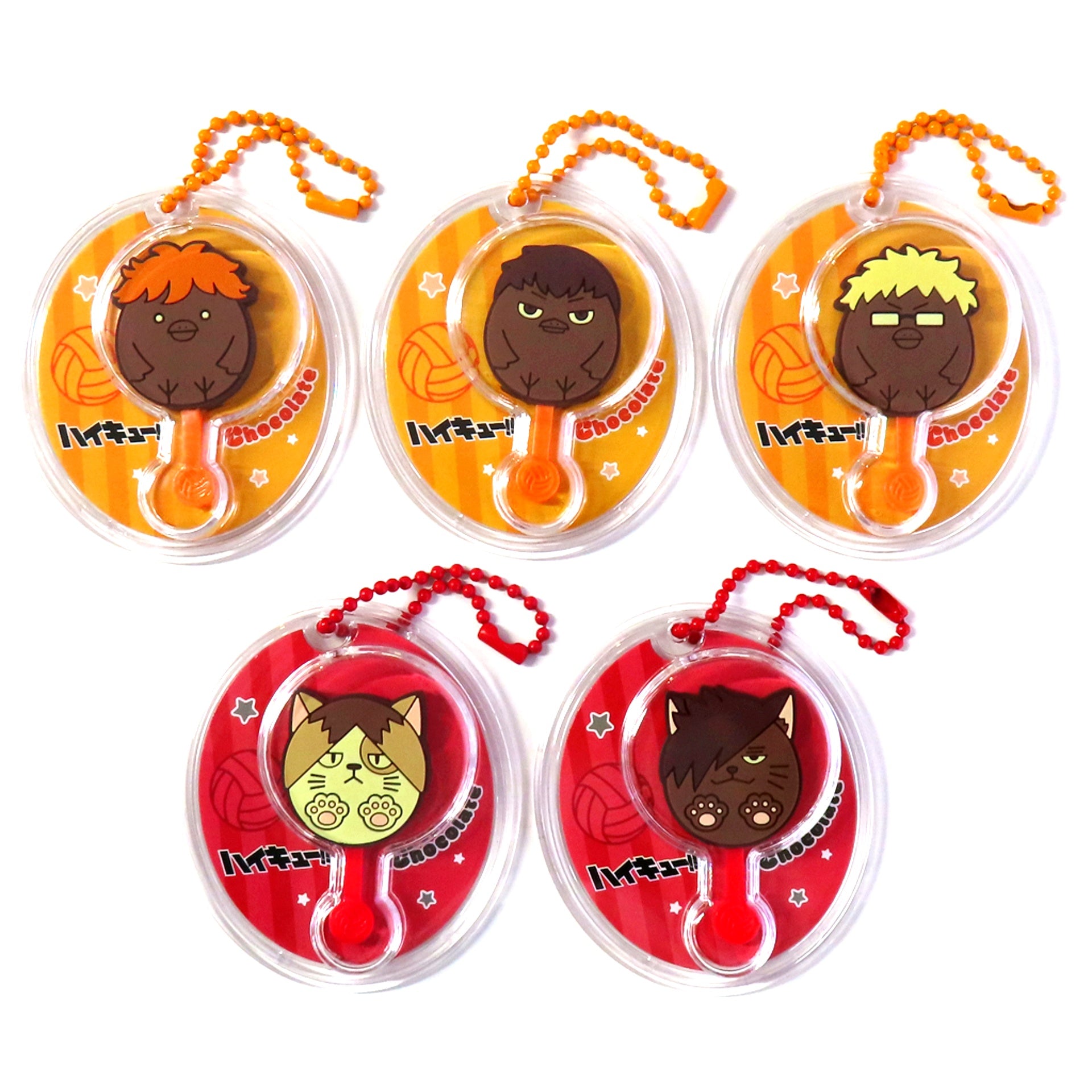 Set of 5 Haikyu!! Chocolate Mascot Charm [USED]