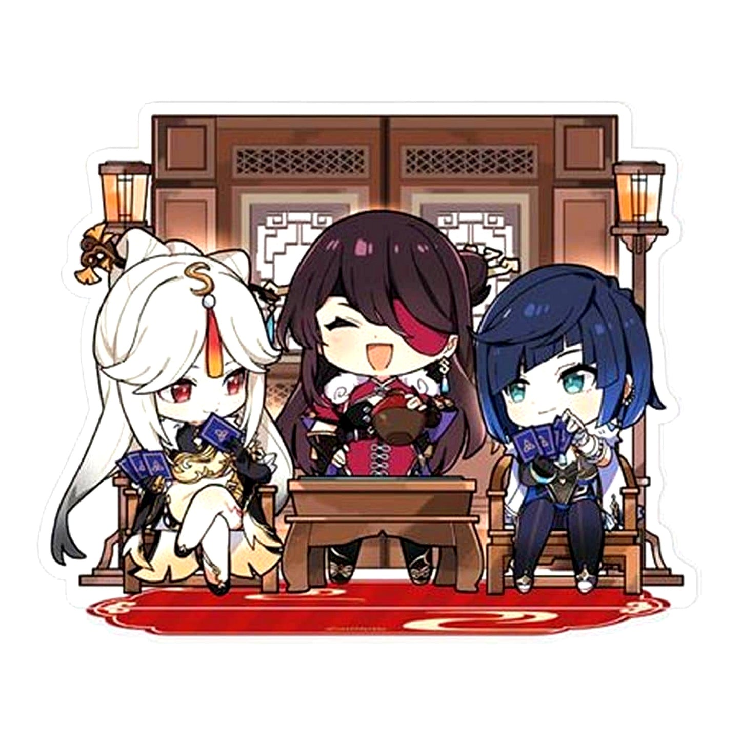 New Year Day 6 Genshin Impact Weaving Melody, Flowers Deepen Chibi Acrylic Stand [USED]