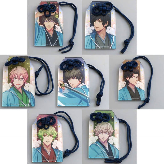Uta no Prince Sama Eiichi Otori & Others Trading Amulet Style Acrylic Charm Shinsengumi: Shingetsu no Yoridokoro Ver. Hevens Garden in animate Shinjuku Limited All 7 Types Set Charm [USED]