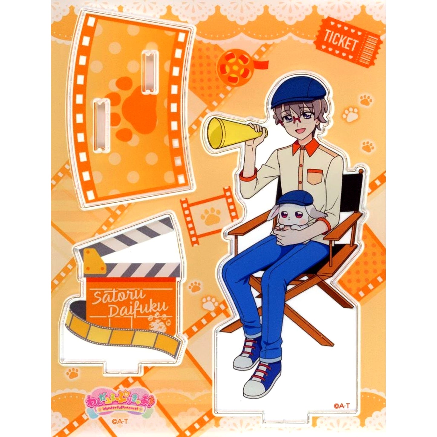 Satoru Toyama & Daifuku Wonderful Precure! The Movie: Thrilling Adventure in the Game World! Acrylic Stand Aeon Cinema Limited [USED]