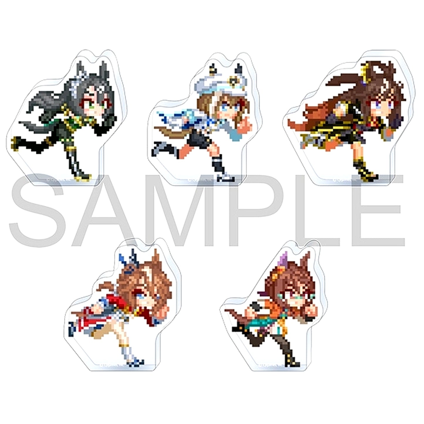 Set of 5 Uma Musume Pretty Derby Korotto Acrylic Figure Collection Nekketsu Hachamecha Daikanshasai! Vol. 3 [USED]