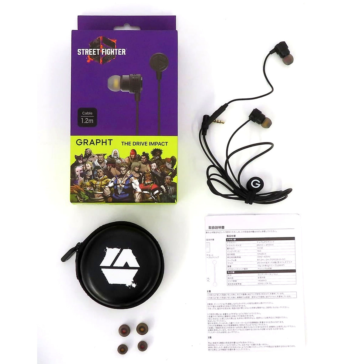 Street Fighter 6 Logo GRAPHT Gaming Earphones Black TGR039-DI-01 [USED]
