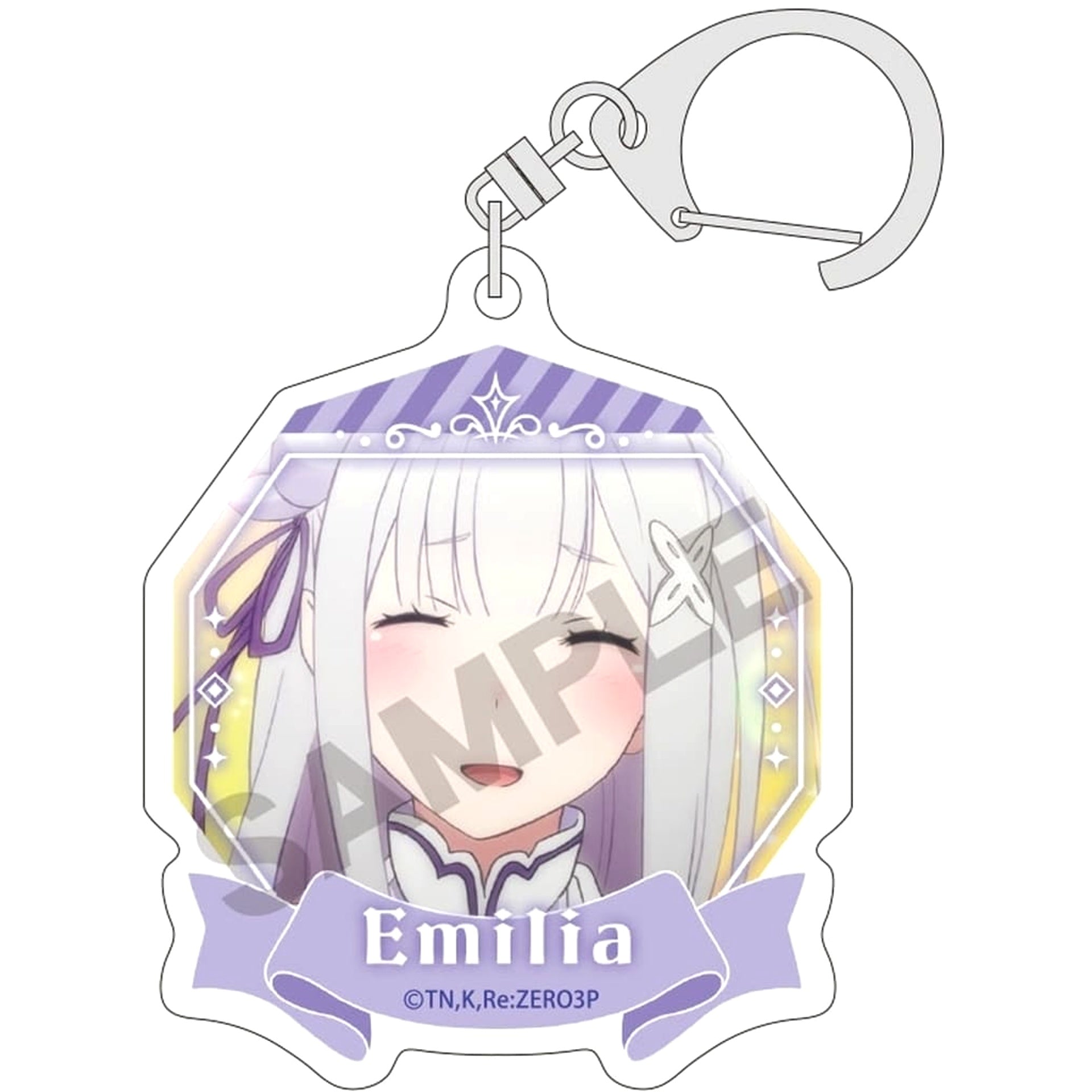 Re:ZERO -Starting Life in Another World- Emilia A Smile Trading Acrylic Keychains Keychains [USED]