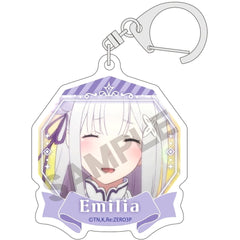Re:ZERO -Starting Life in Another World- Emilia A Smile Trading Acrylic Keychains Keychains [USED]