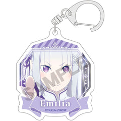 Re:ZERO -Starting Life in Another World- Emilia B Trading Acrylic Keychains Keychains [USED]