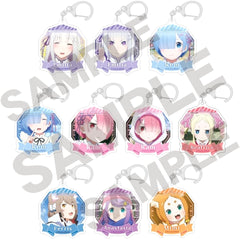 Re:ZERO -Starting Life in Another World- Emilia & Others All 10 Types Set Trading Acrylic Keychains Keychains [USED]