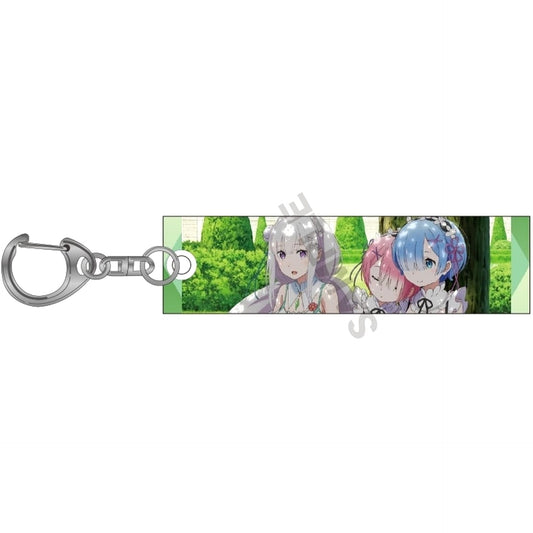 Re:ZERO -Starting Life in Another World- Emilia Rem Ram Garden Acrylic Stick Keychain Keychains [USED]