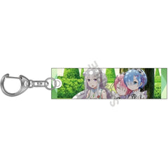Re:ZERO -Starting Life in Another World- Emilia Rem Ram Garden Acrylic Stick Keychain Keychains [USED]