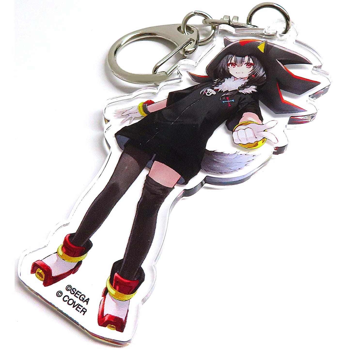 Inugami Korone Sonic x Shadow Generations Shadow Outfit Ver Acrylic Keychain Amazon Bonus [USED]