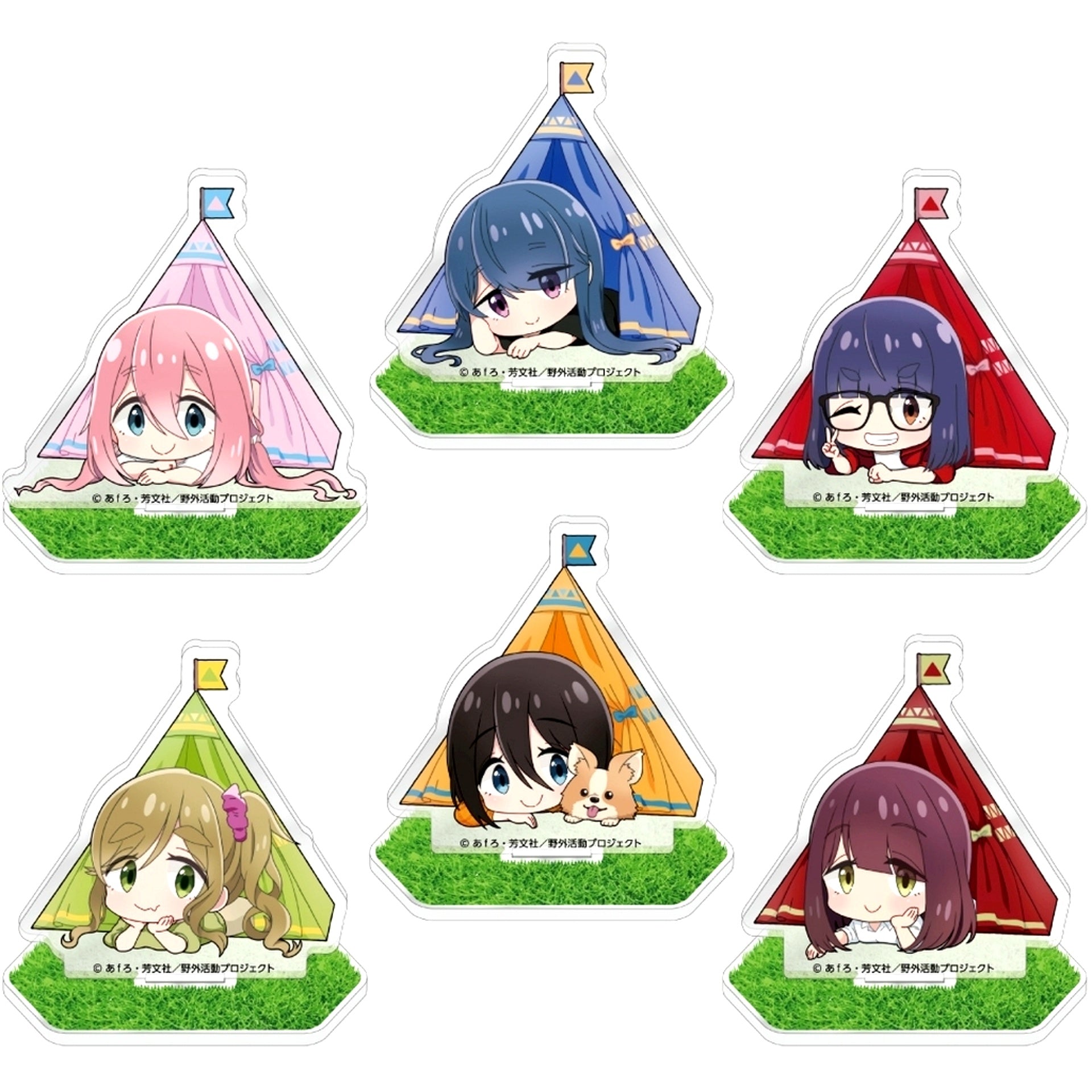 Set of 6 Trading Lawn Acrylic Stand Yuru Camp SEASON 3 [USED]