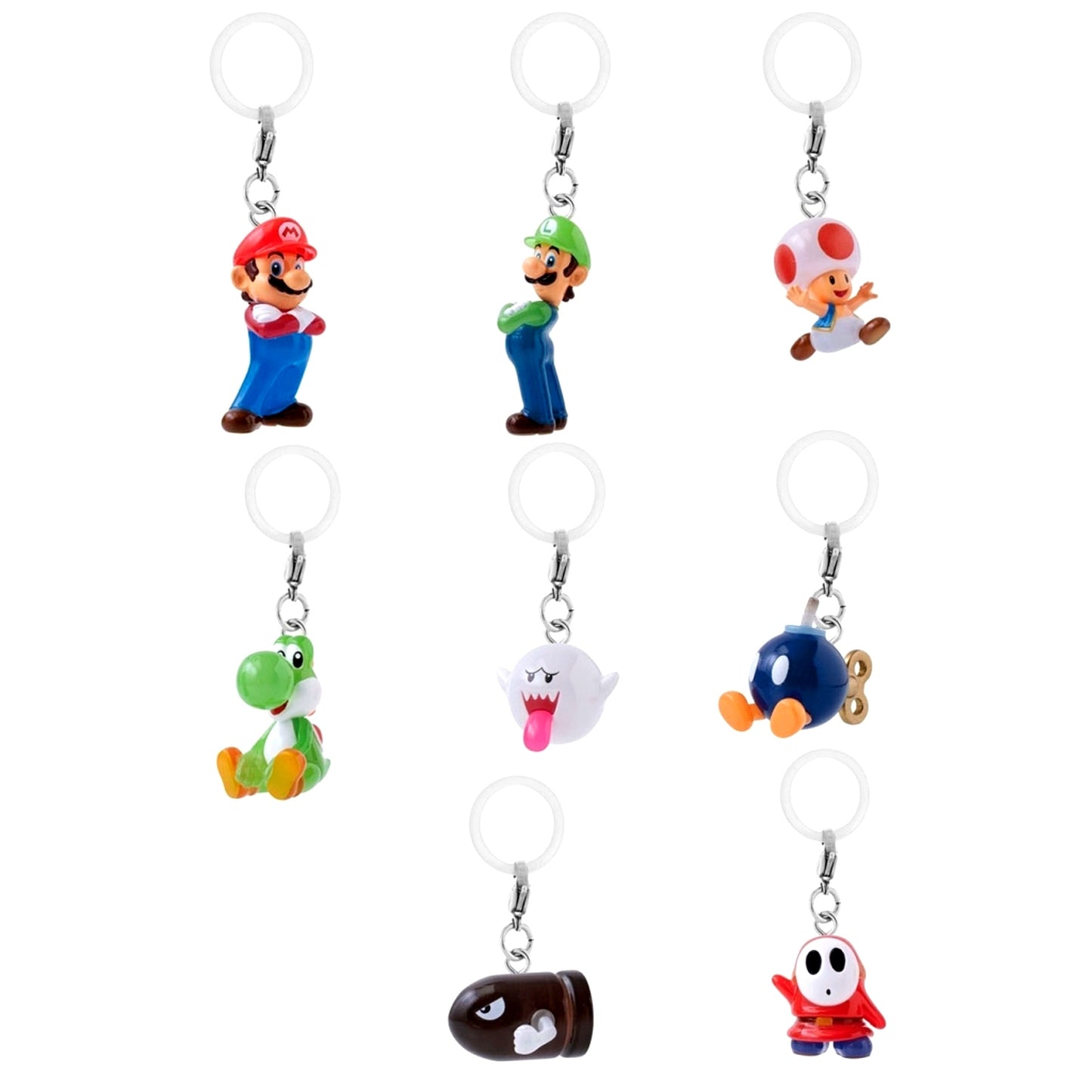Set of 8 Super Mario Mejirushi Accessory [USED]