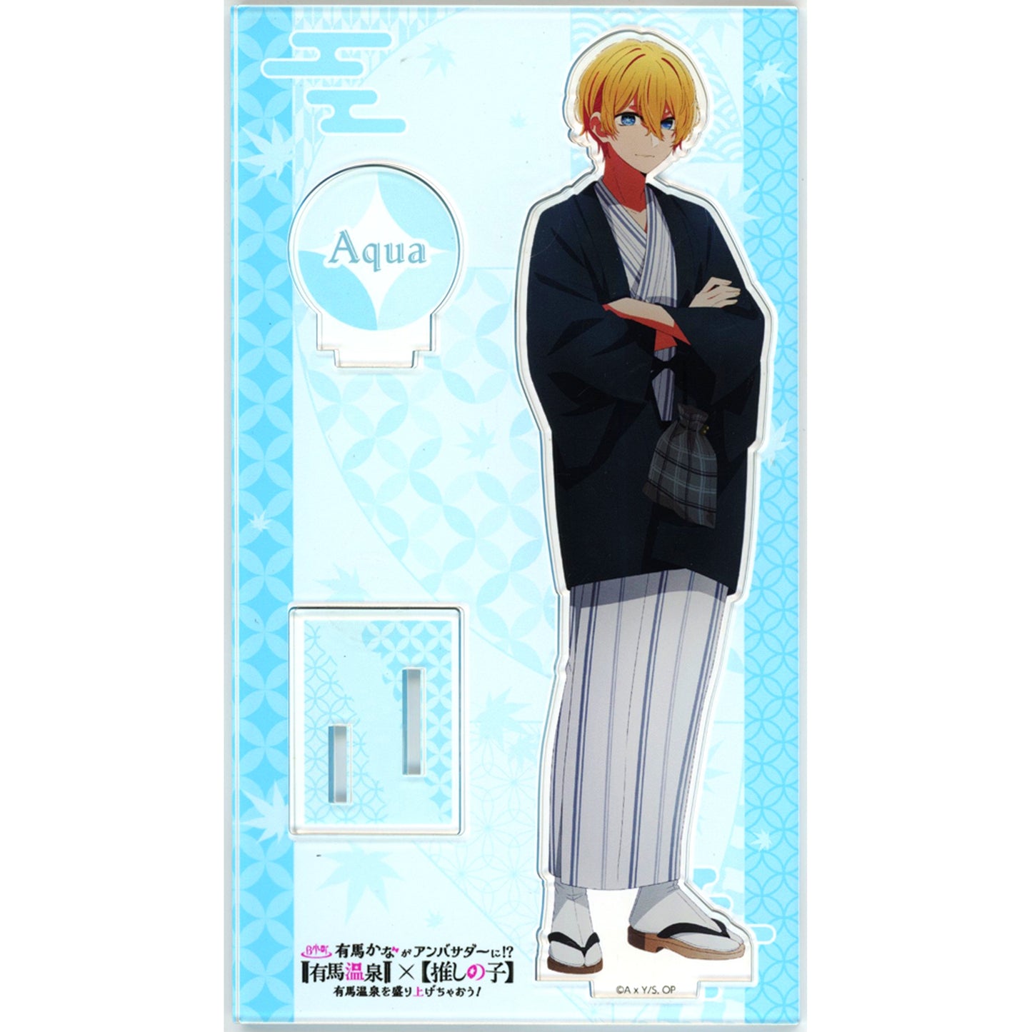 Aquamarine Hoshino Aqua Framed Acrylic Stand Arima Onsen x Oshi no Ko Lets liven up Arima Onsen Presented by JR Tokai [USED]