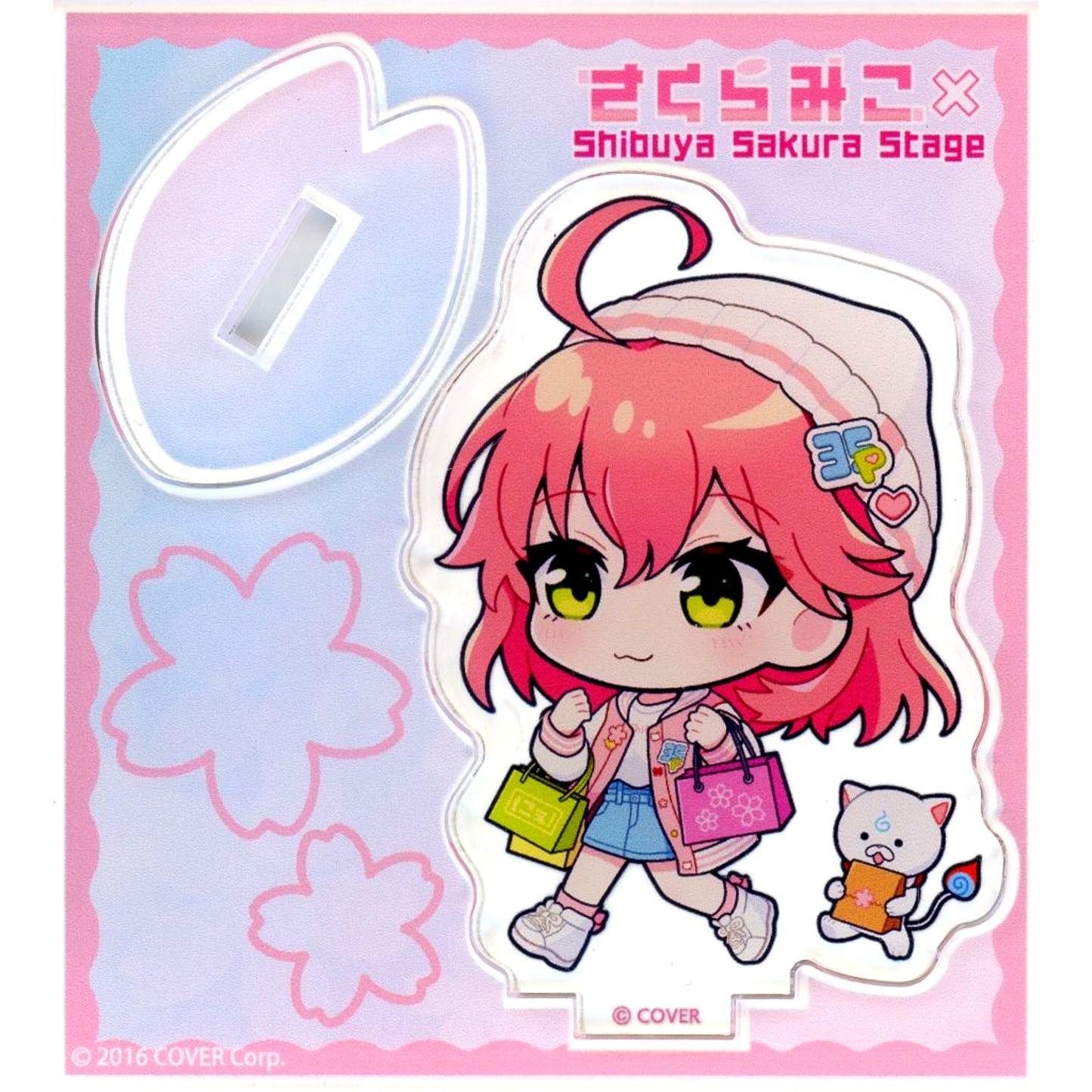 Sakura Miko Knit Cap Ver. Walking VTuber hololive Trading Acrylic Stand with Frame Sakura Miko x Shibuya Sakura Stage [USED]