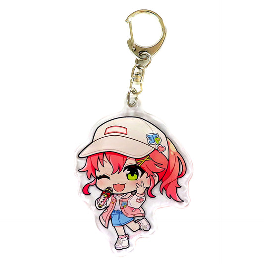 Sakura Miko Cap Ver. Virtual YouTuber Hololive x Shibuya Sakura Stage Trading Acrylic Keychain [USED]