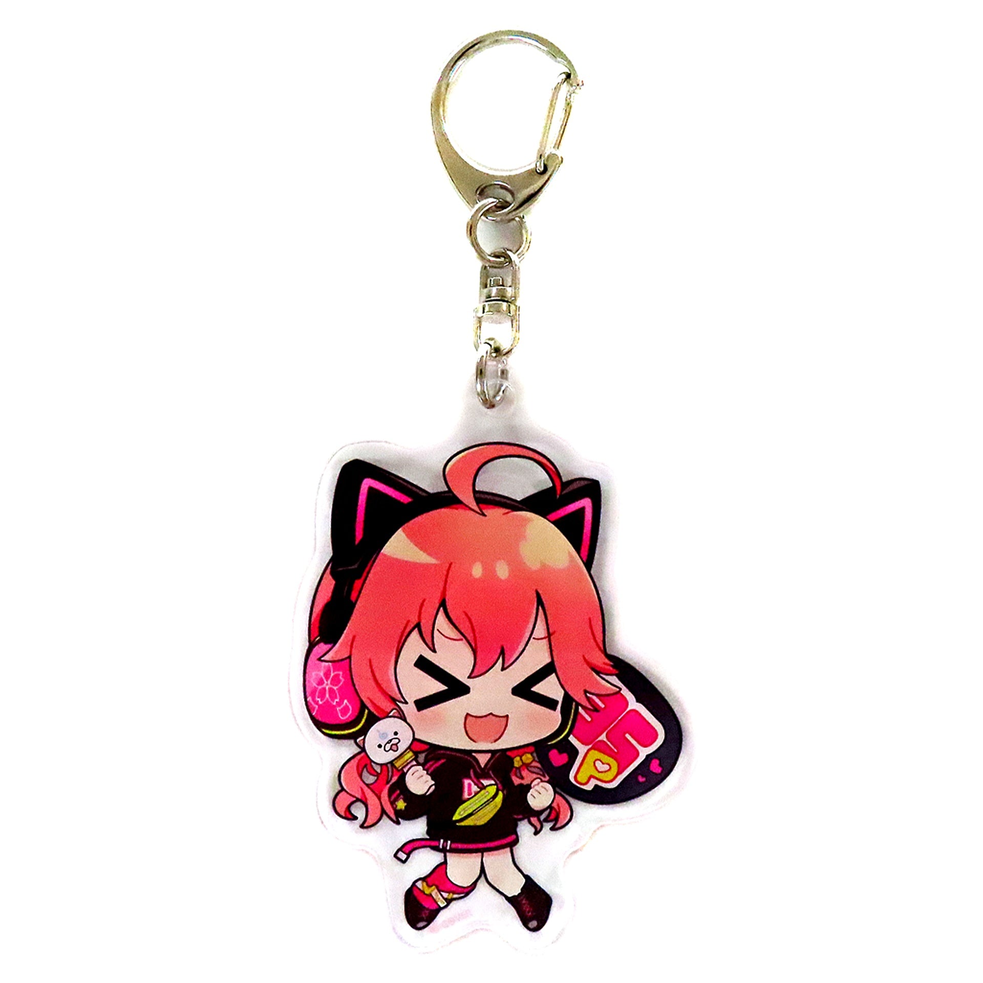 Sakura Miko hololive x Shibuya Sakura Stage Trading Acrylic Keychain Hoodie Ver. Standing [USED]