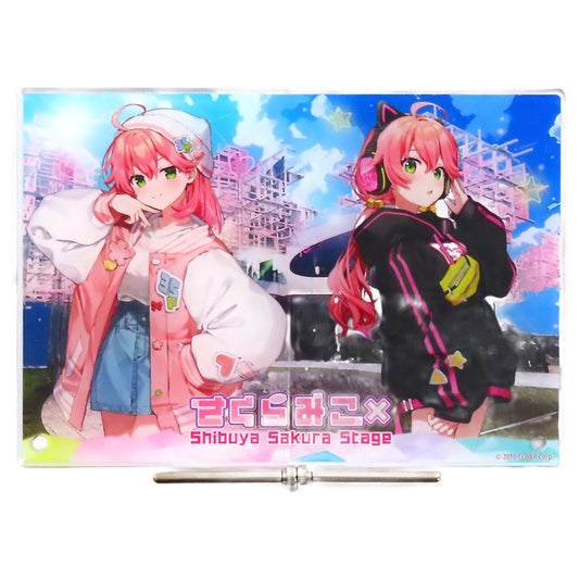VTuber Hololive Sakura Miko Acrylic Panel Sakura Miko Shibuya Sakura Stage Exclusive BIG Garapon Grand Prize Acrylic Stands [USED]