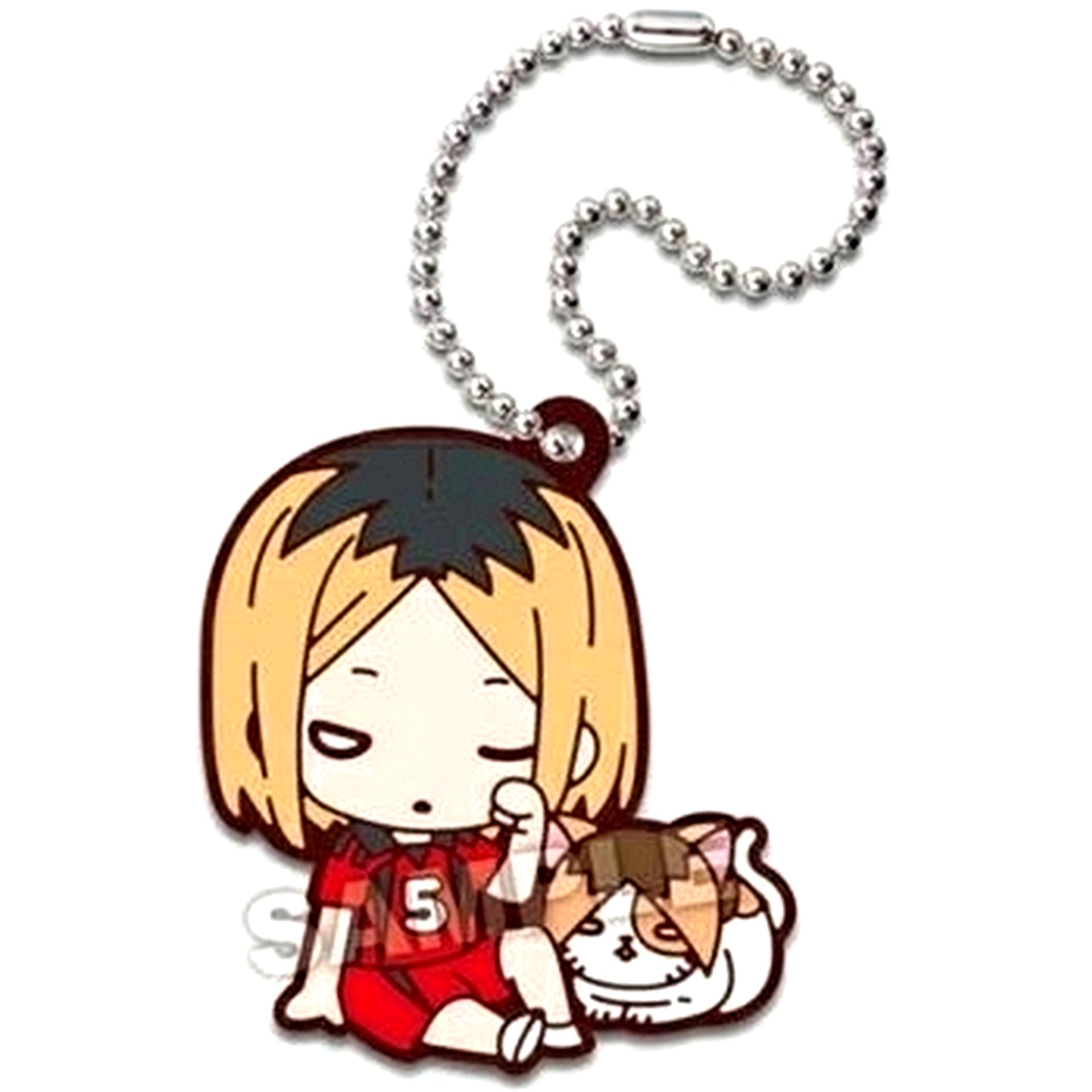 Kenma Kozume & Kenma Cat Nitotan Haikyu!! Mascot to Issho Keychain [USED]