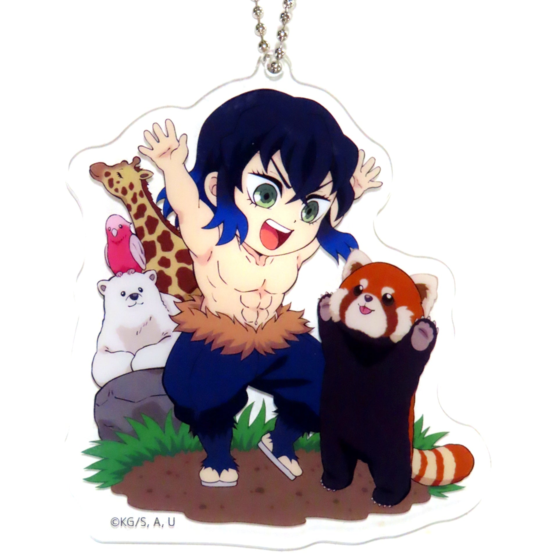 Inosuke Hashibira Demon Slayer Kimetsu no Yaiba Total Concentration Exhibition Swordsmith Village Hashira Training Arc Regional Illustration Osaka Acrylic Charm [USED]