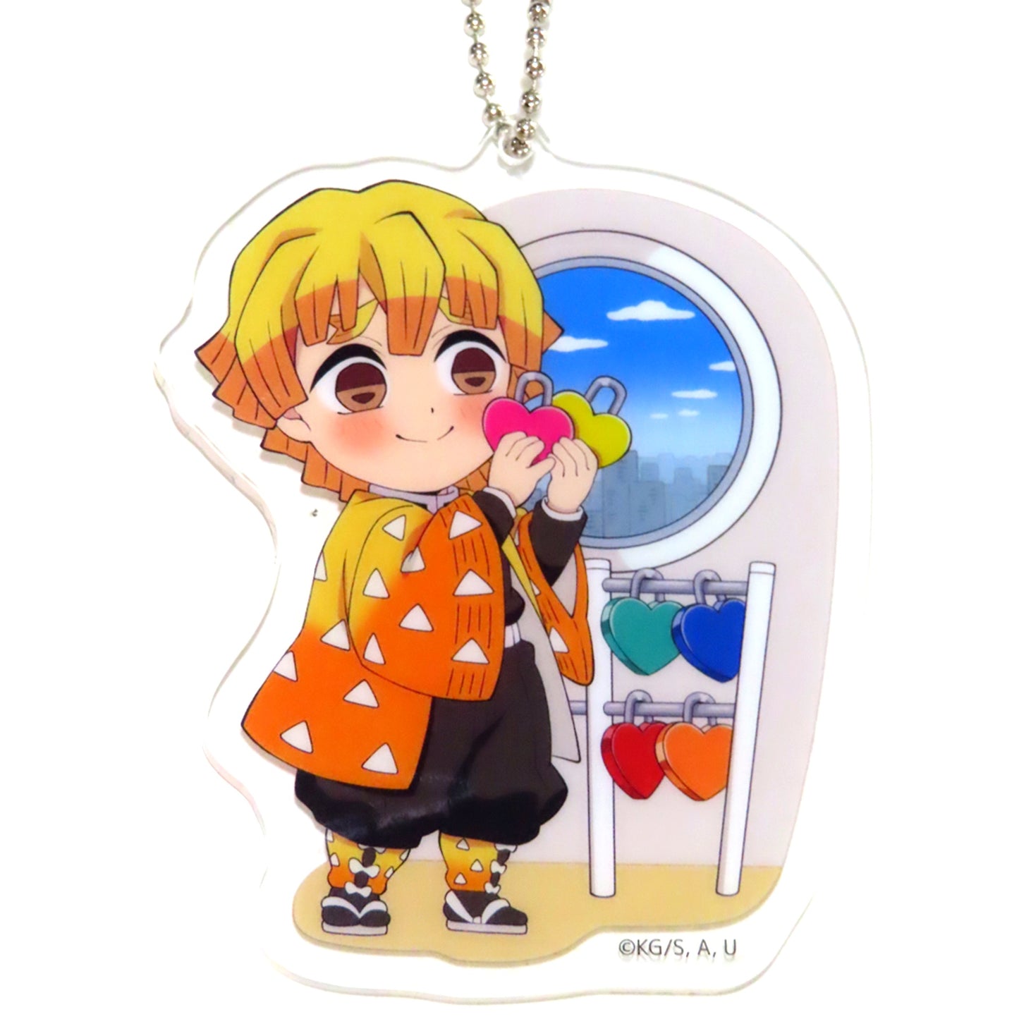 Zenitsu Agatsuma Demon Slayer Kimetsu no Yaiba Total Concentration Exhibition Swordsmith Village Hashira Training Arc Regional Illustration Osaka Acrylic Charm [USED]