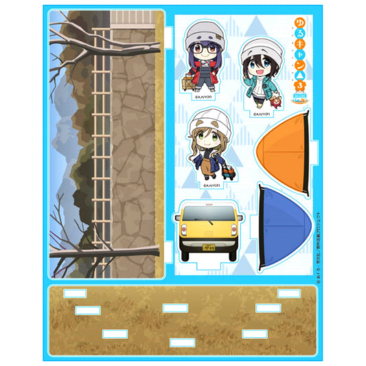 Yuru Camp SEASON 3 Mizugakiyama Camp Ver. Acrylic Diorama [USED]