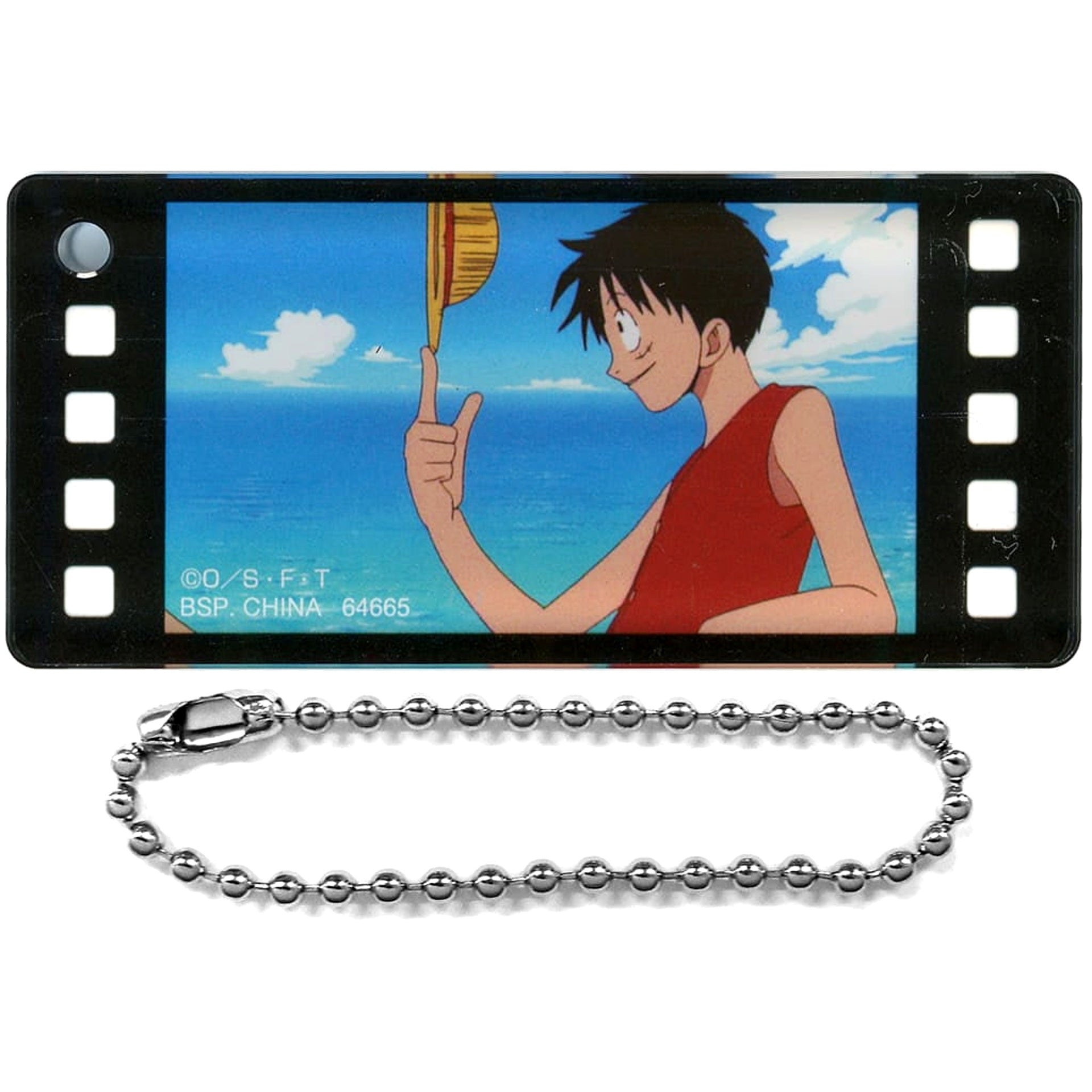 One Piece Monkey D. Luffy Background: Sea Ichiban Kuji TV Anime 25th Anniversary: Road to Pirate King History Acrylic Charm Prize G Charm [USED]
