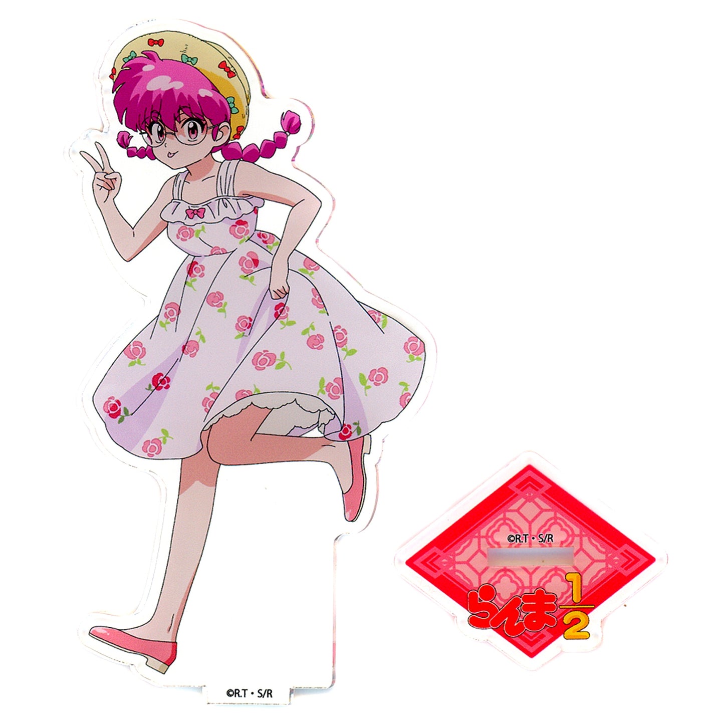 Ranma Saotome Female Ranma 1/2 x Karaoke Manekineko Acrylic Stand [USED]