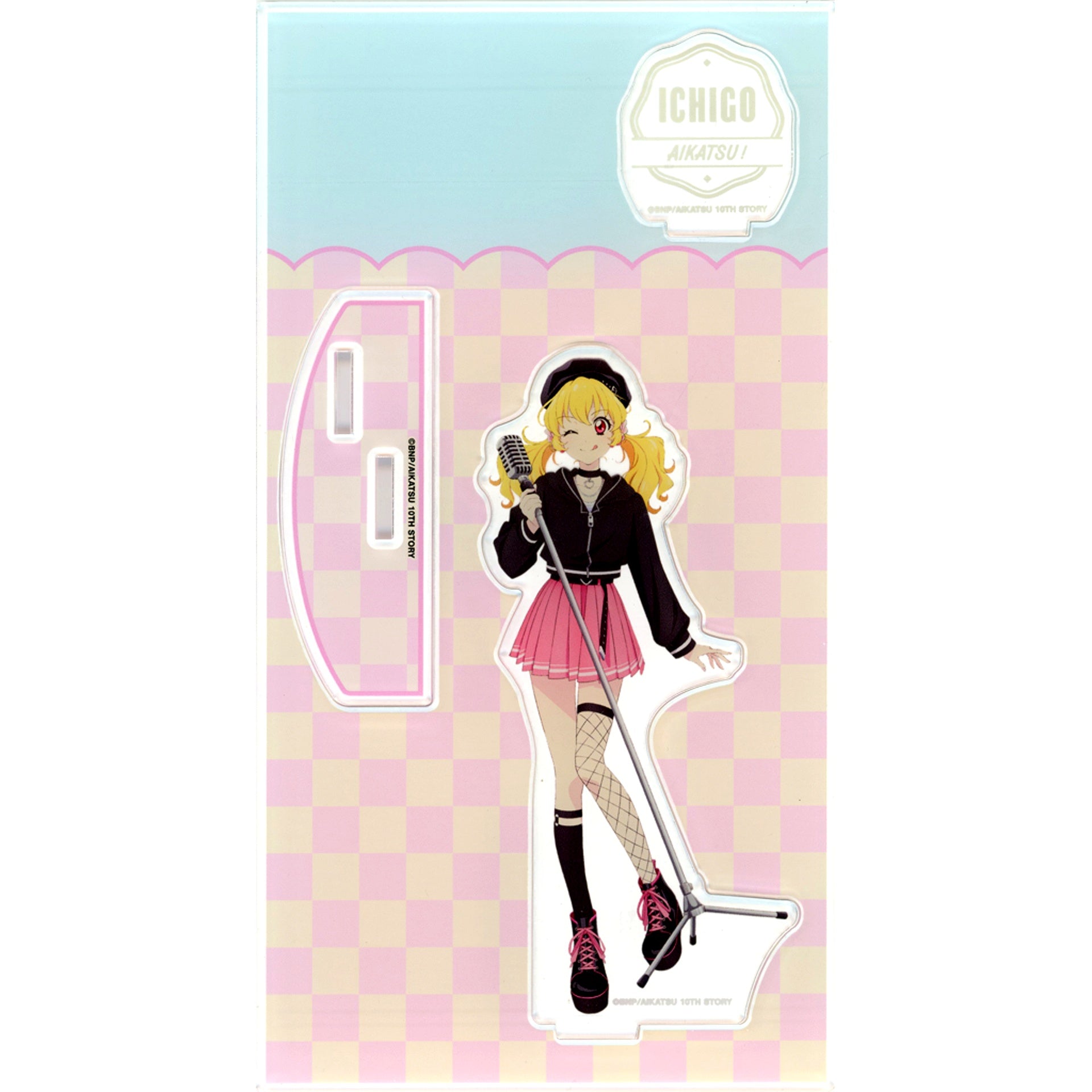 Ichigo Hoshimiya Illustration Casual Rock Ver. Big Acrylic Stand with Parts Aikatsu! 10th Story: Starway to the Future [USED]