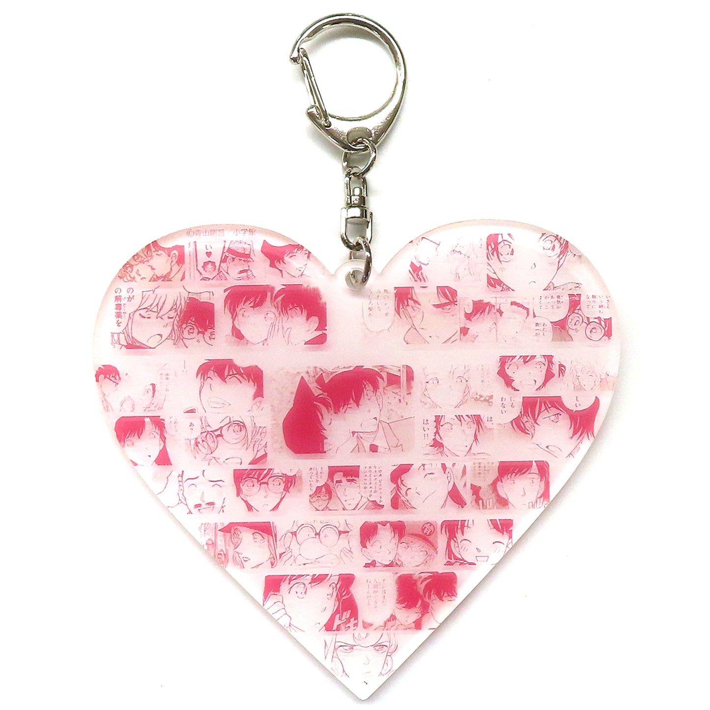 Group Detective Conan 30th Anniversary Exhibition Heart Shaped Acrylic Keychain [USED]