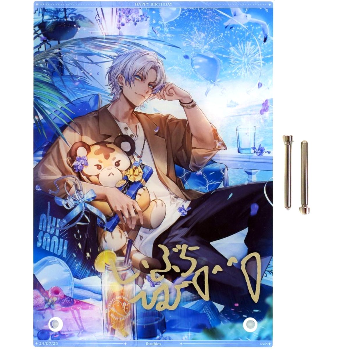 Ibrahim Virtual YouTuber Nijisanji A5 Acrylic Panel Replica Signature Birthday 2024 Bundle Bonus [USED]