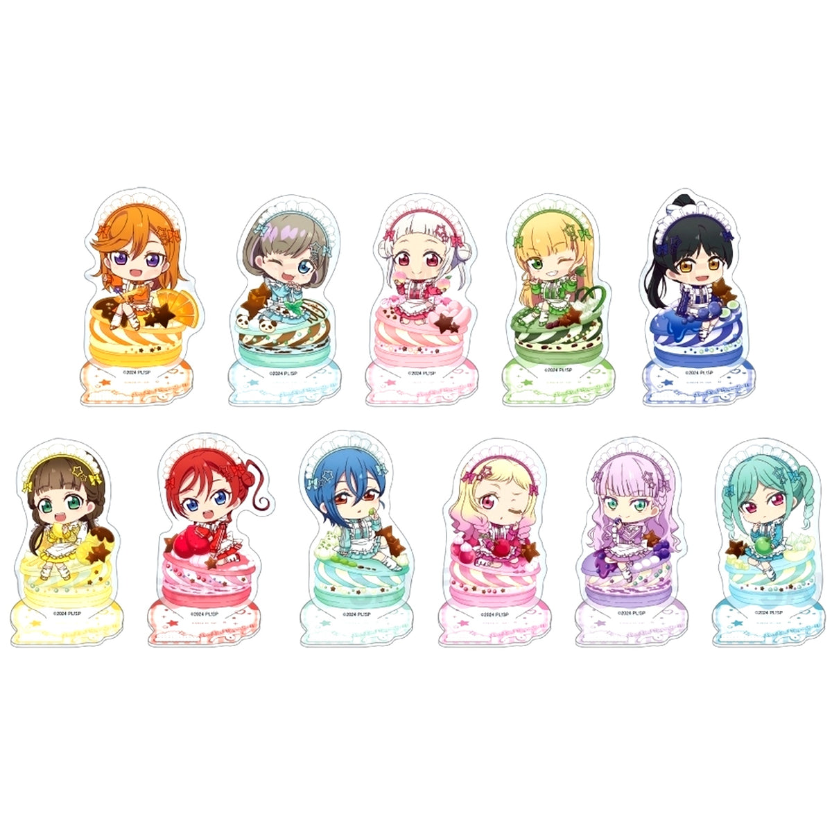 Set of 11 Love Live! Superstar!! Chara Dolce Trading Acrylic Stand [USED]