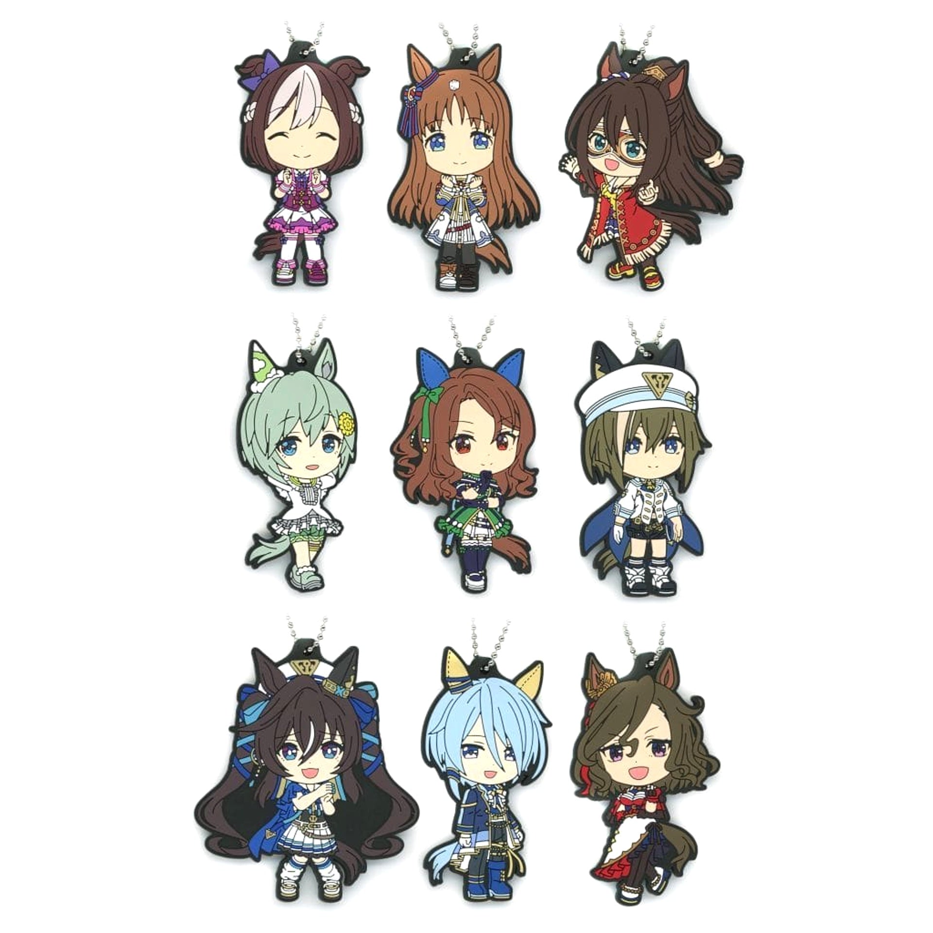 Umamusume: Pretty Derby Special Week & Others All 9 Types Set Ichiban Kuji Vol.10 Rubber Charm Kyunchara Illustrations Prize I Charm [USED]