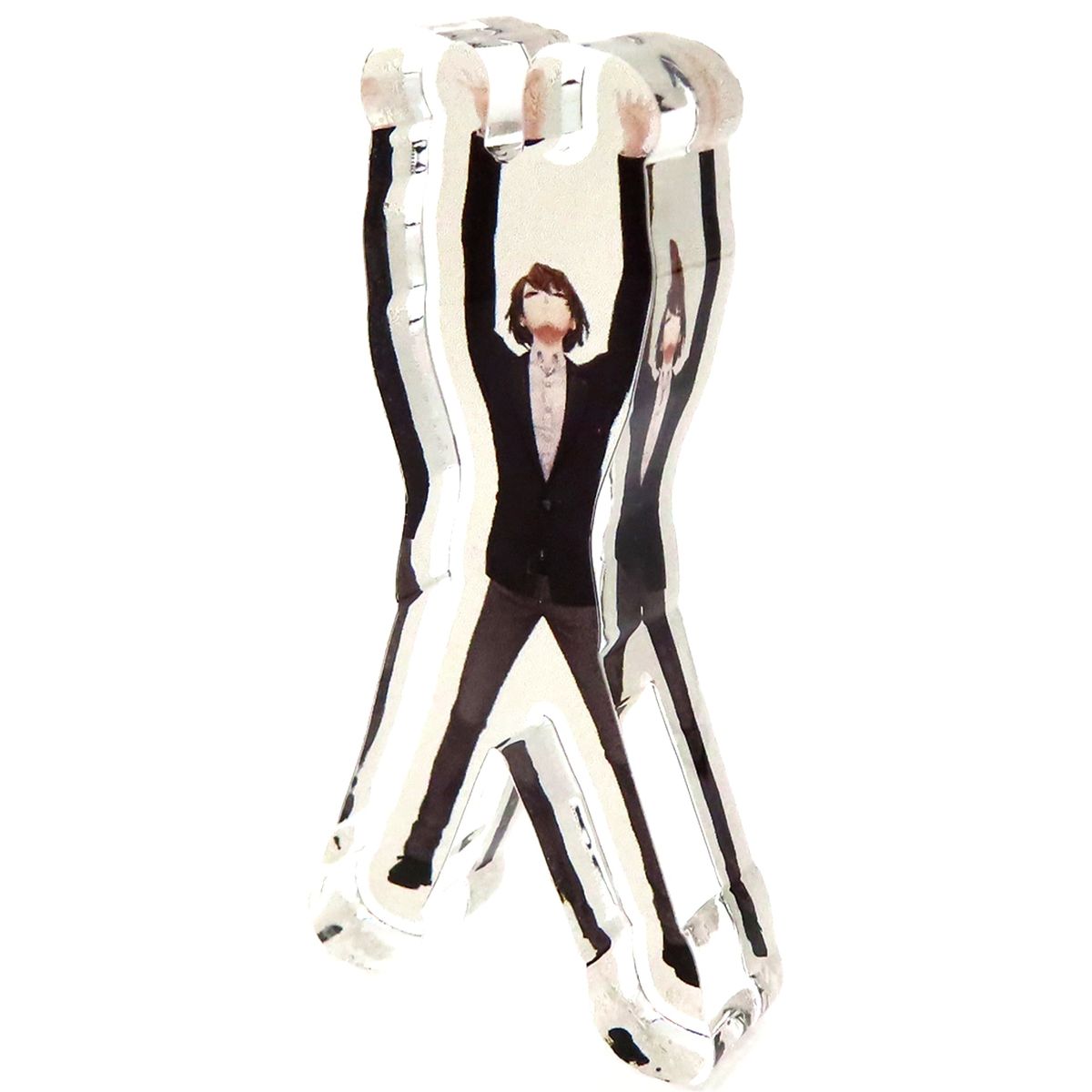 Kagami Hayato Hands Raised Mini Acrylic Block Virtual YouTuber Nijisanji ROF-MAO 3rd Anniv [USED]