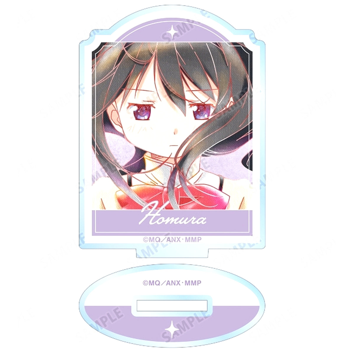 Homura Akemi B Puella Magi Madoka Magica the Movie Part 1: Beginnings / Part 2: Eternal Trading Ani-Art Aqua Label Round 2 Acrylic Stand [USED]