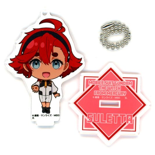 Suletta Mercury Hapikuro! Mobile Suit Gundam The Witch from Mercury Tsunagyutto Acrylic Stand Charm [USED]