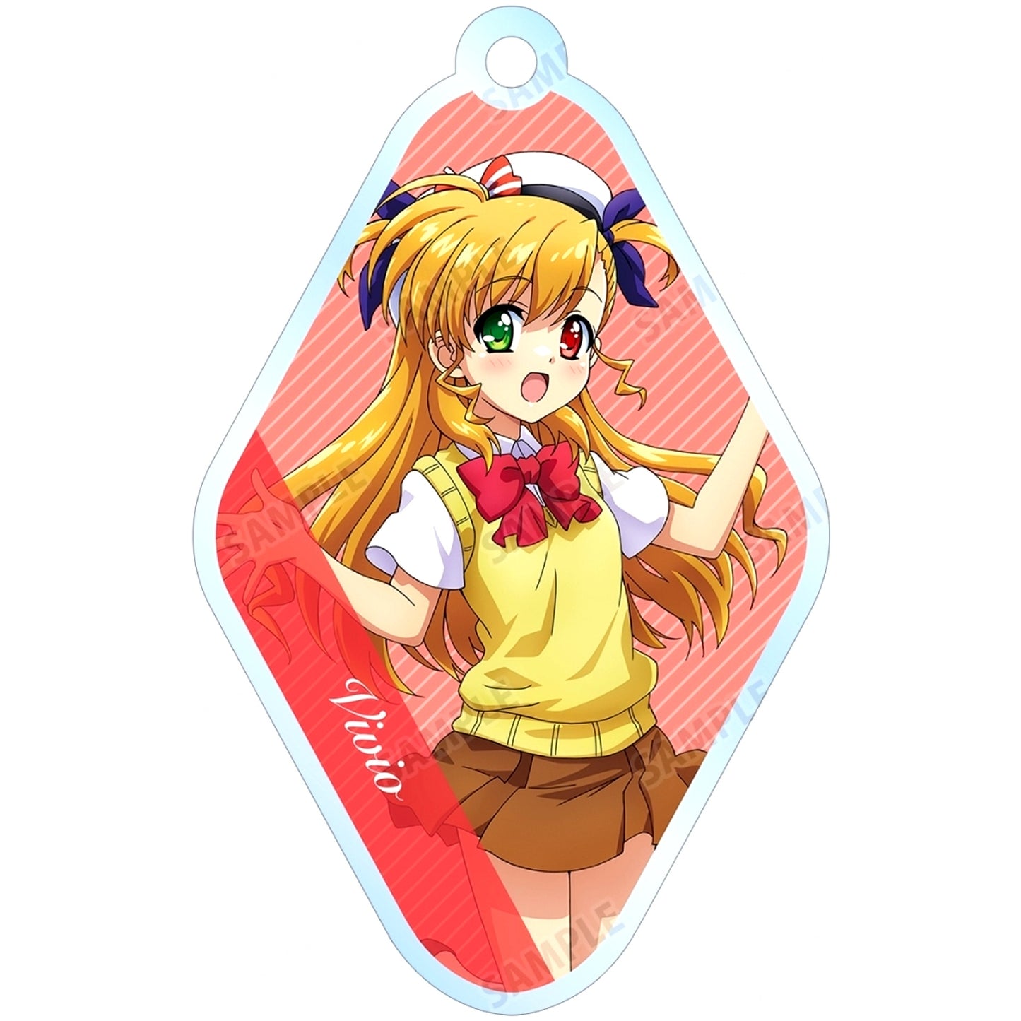 Vivio Takamachi B Brass Band Ver. Magical Girl Lyrical Nanoha Series Illustration Trading Acrylic Keychain [USED]