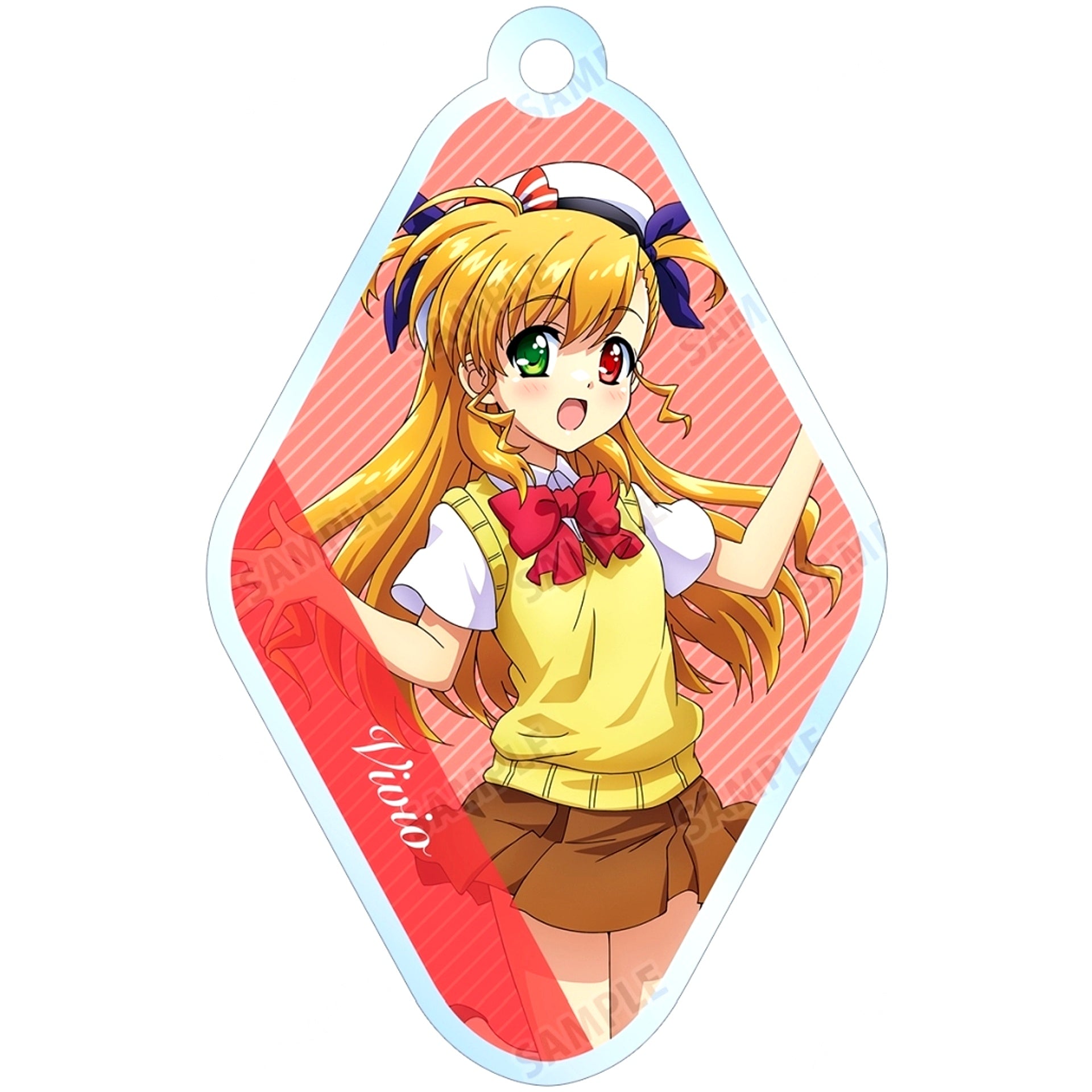 Vivio Takamachi B Brass Band Ver. Magical Girl Lyrical Nanoha Series Illustration Trading Acrylic Keychain [USED]