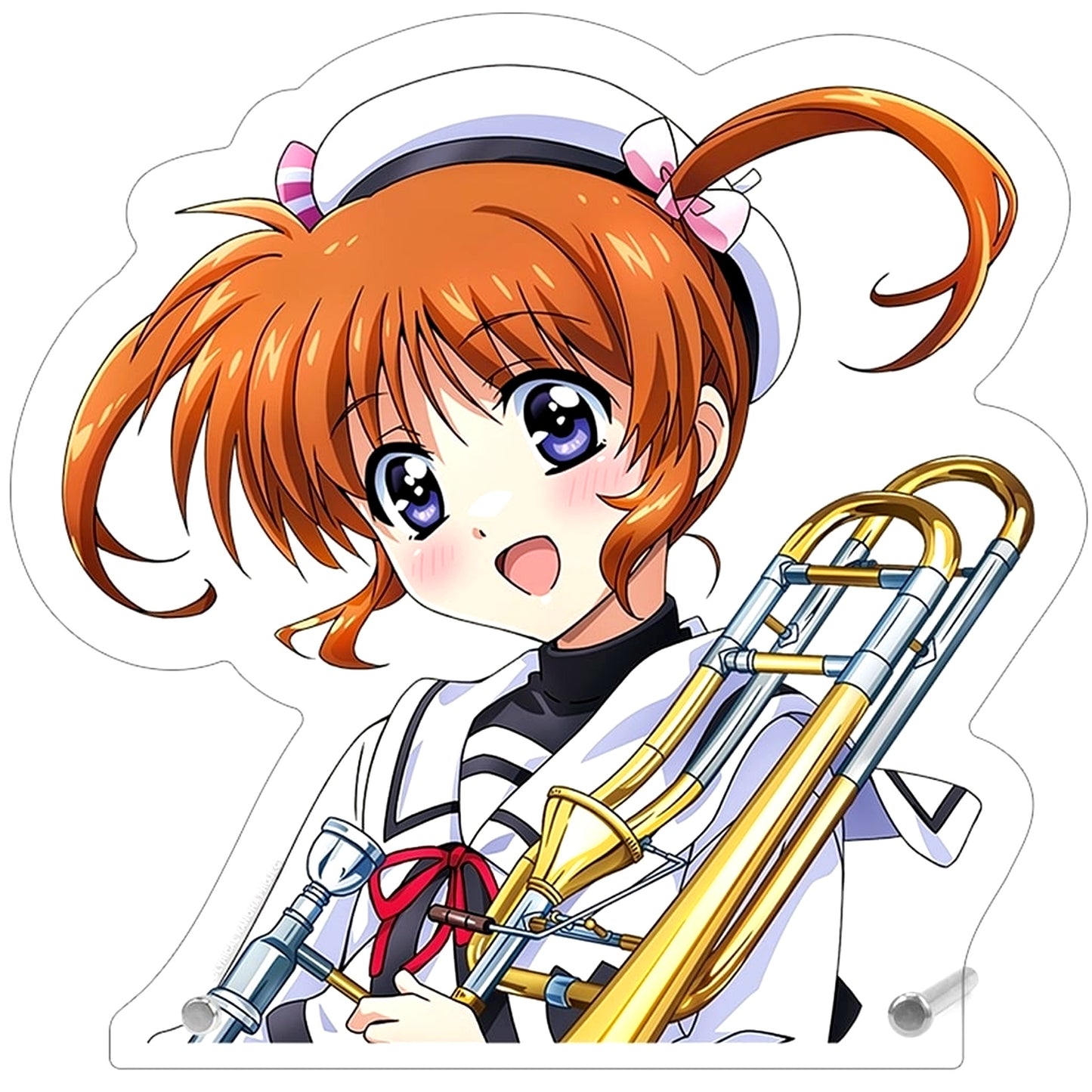 Nanoha Takamachi Wind Music Ver. Extra Large Die-Cut Acrylic Panel Illustration Magical Girl Lyrical Nanoha Series [USED]