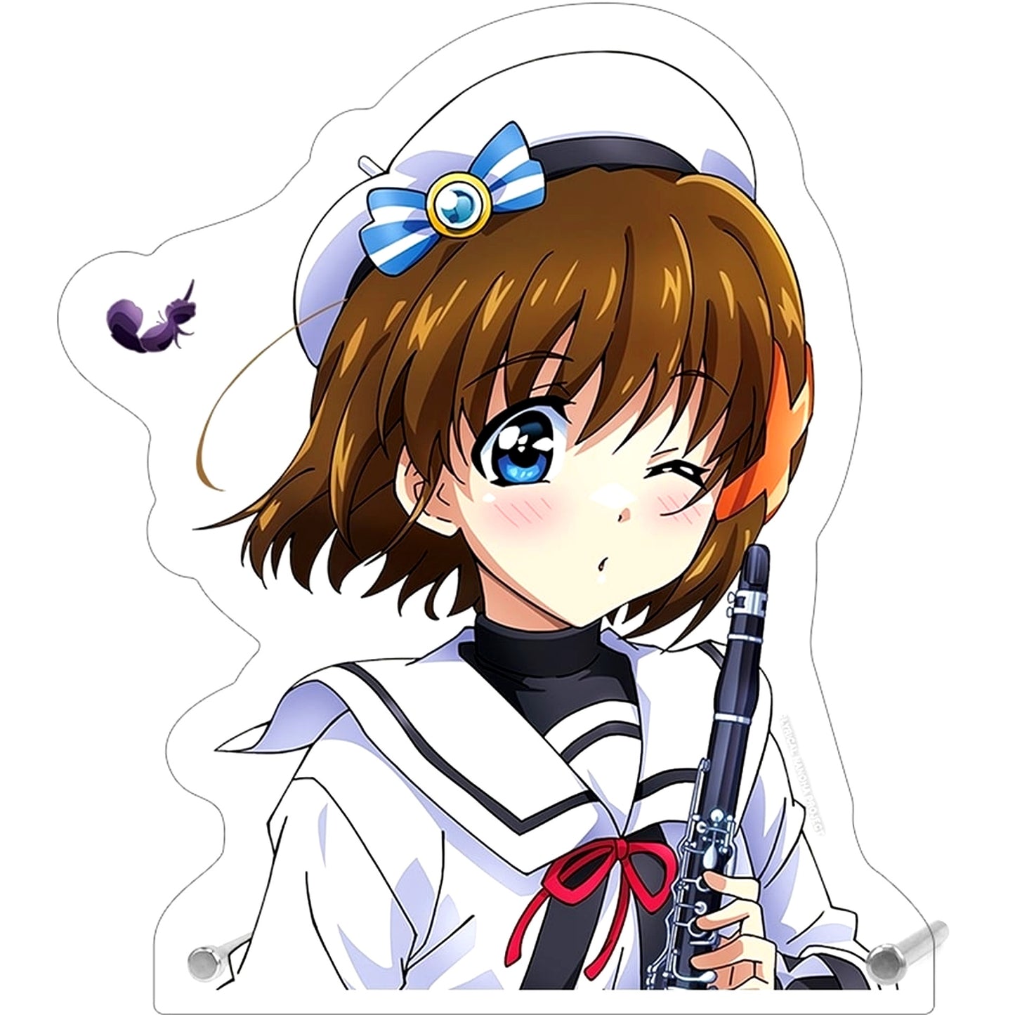 Hayate Yagami Illustration Extra Large Die-cut Acrylic Panel Wind Instrument Music Ver. Magical Girl Lyrical Nanoha Series [USED]